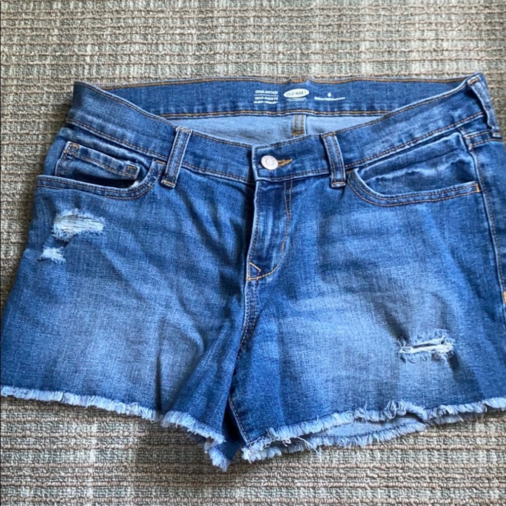 Old Navy Ripped Denim Shorts Sz 6